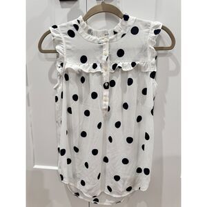 Loft‎ Polka Dot Blouse size XS